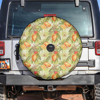Vintage Hawaii Mango Spare Tire Cover Yellow Green Hawaiian Palaka
