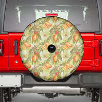 Vintage Hawaii Mango Spare Tire Cover Yellow Green Hawaiian Palaka