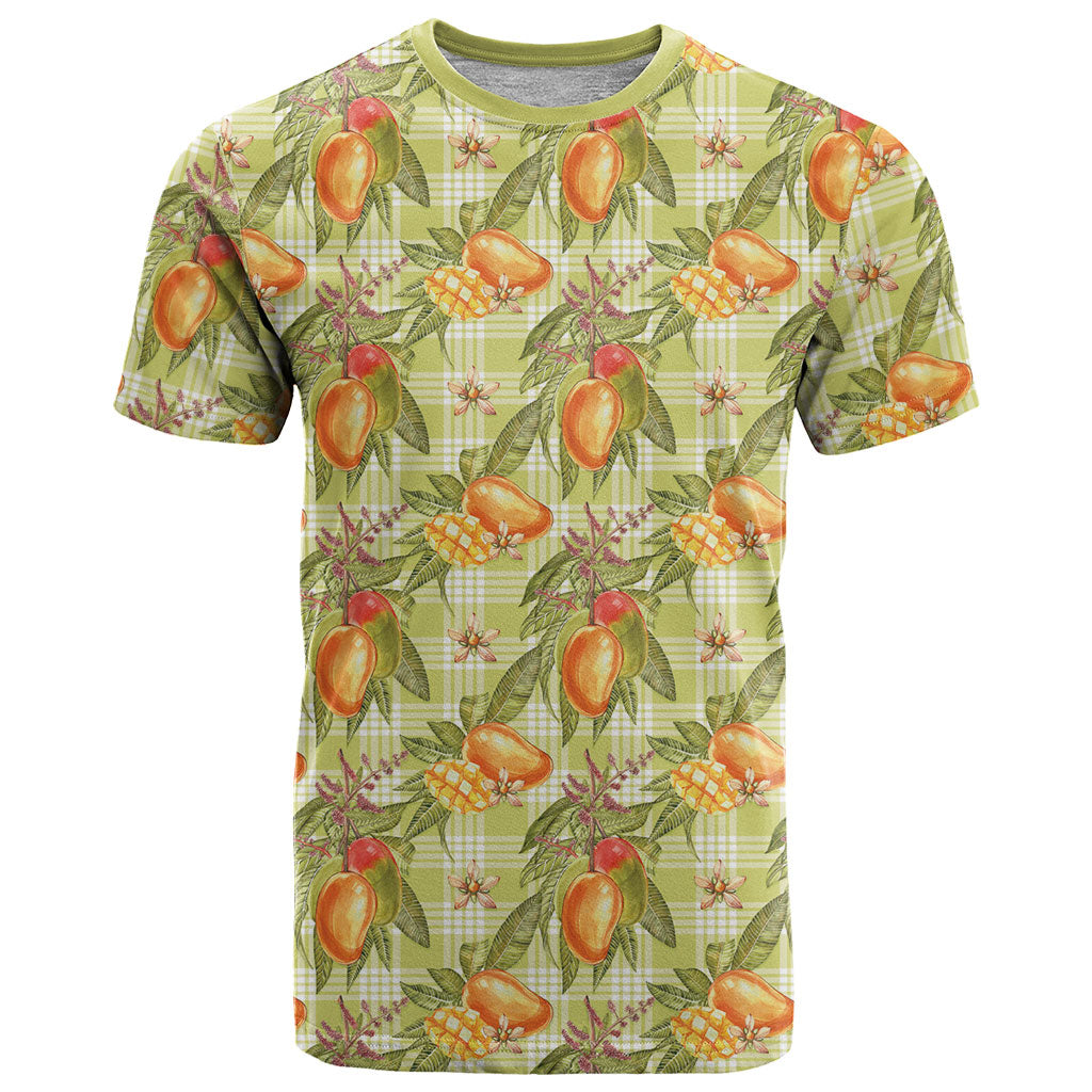 Vintage Hawaii Mango T Shirt Yellow Green Hawaiian Palaka