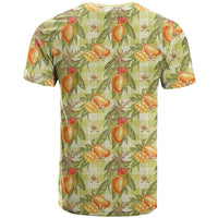 Vintage Hawaii Mango T Shirt Yellow Green Hawaiian Palaka
