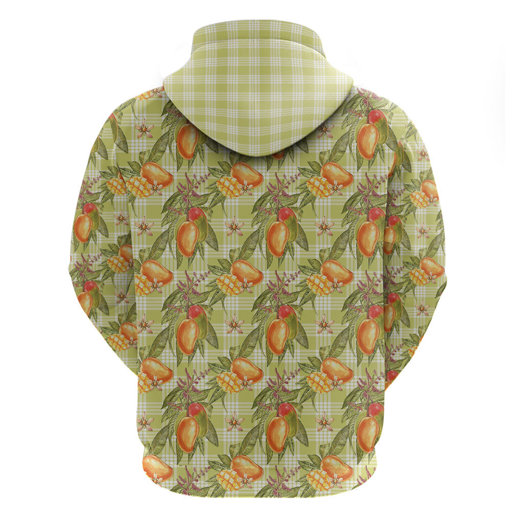 Vintage Hawaii Mango Zip Hoodie Yellow Green Hawaiian Palaka