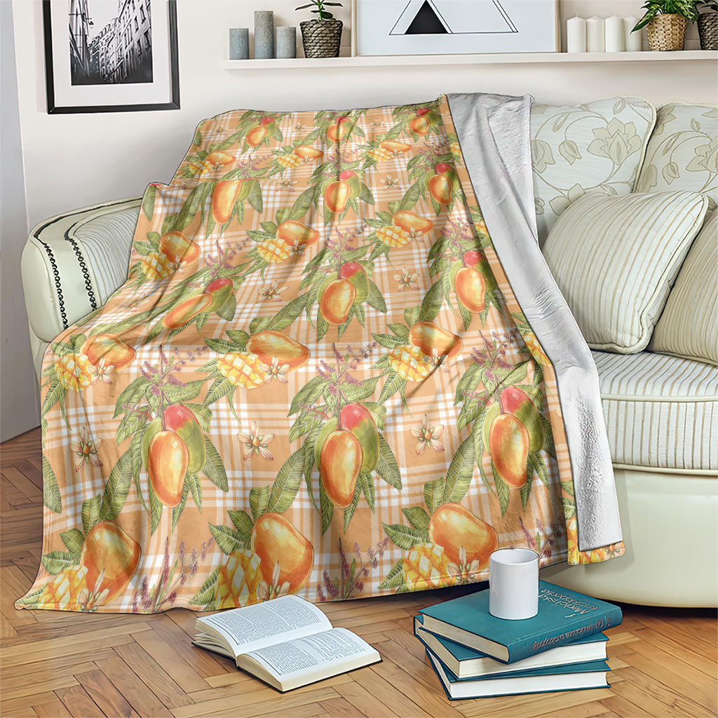 Vintage Hawaii Mango Blanket Coral Hawaiian Palaka