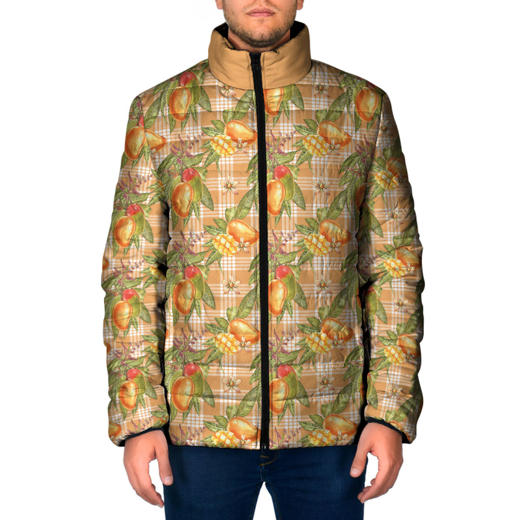 Vintage Hawaii Mango Padded Jacket Coral Hawaiian Palaka
