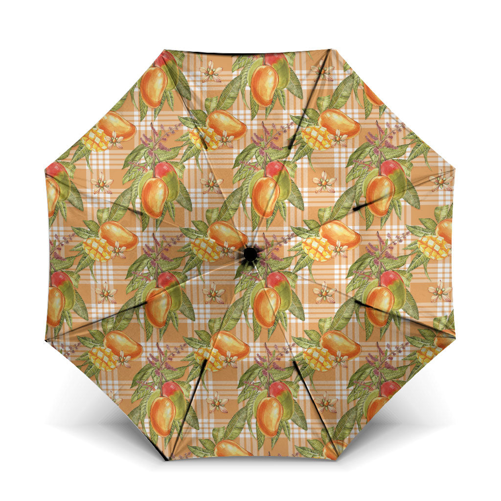 Vintage Hawaii Mango Umbrella Coral Hawaiian Palaka
