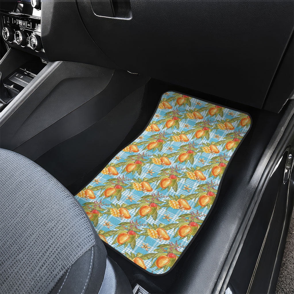 Vintage Hawaii Mango Car Mats Blue Hawaiian Palaka