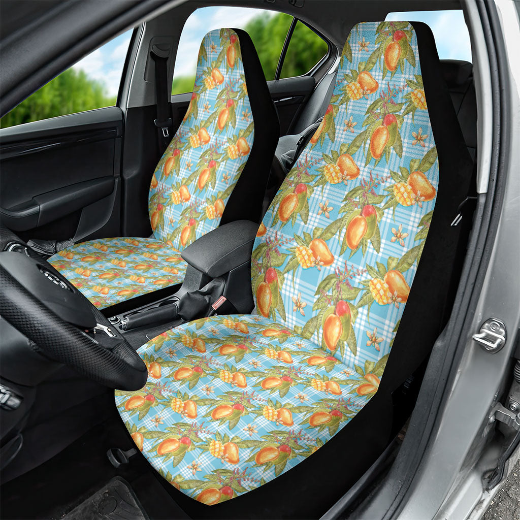 Vintage Hawaii Mango Car Seat Cover Blue Hawaiian Palaka