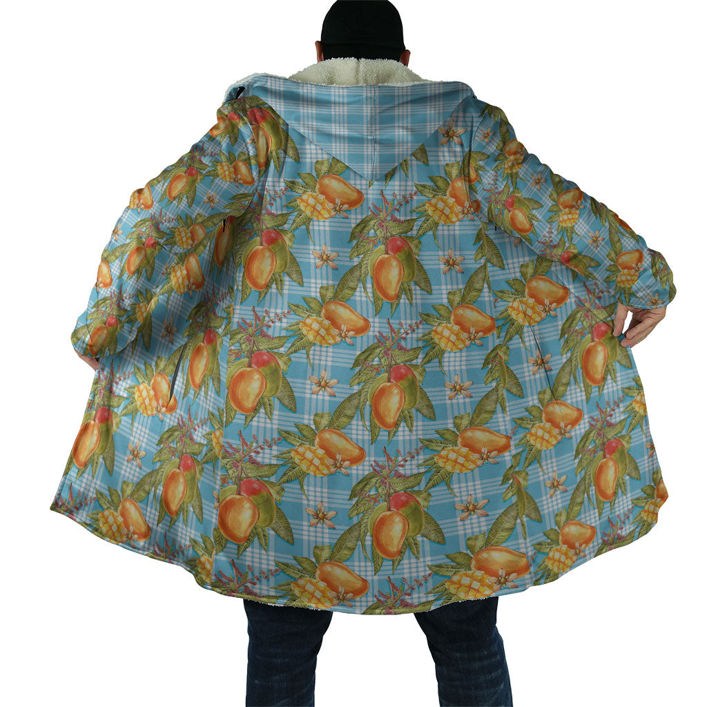 Vintage Hawaii Mango Cloak Blue Hawaiian Palaka