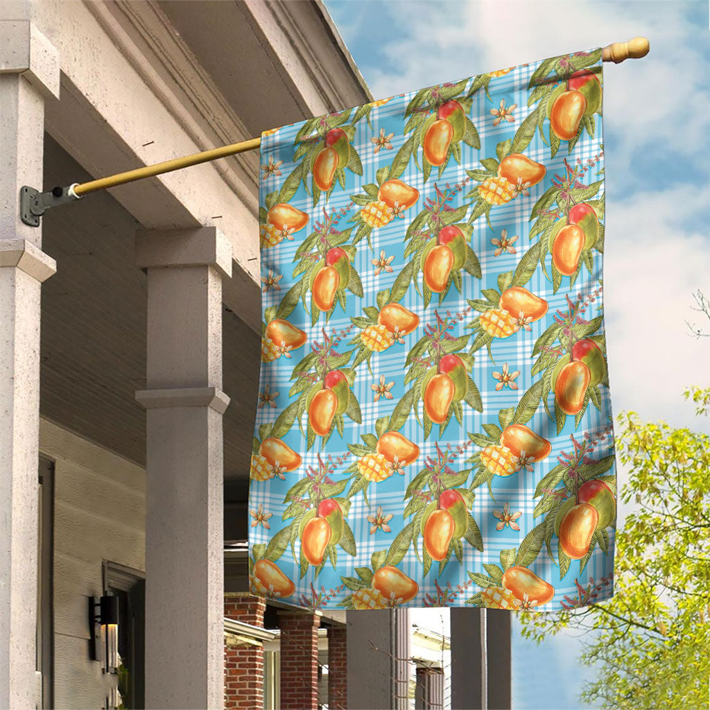 Vintage Hawaii Mango Garden Flag Blue Hawaiian Palaka