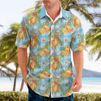 Vintage Hawaii Mango Hawaiian Shirt Blue Hawaiian Palaka