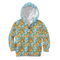 Vintage Hawaii Mango Kid Hoodie Blue Hawaiian Palaka