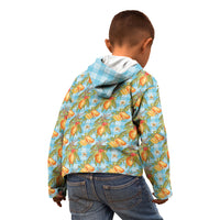 Vintage Hawaii Mango Kid Hoodie Blue Hawaiian Palaka