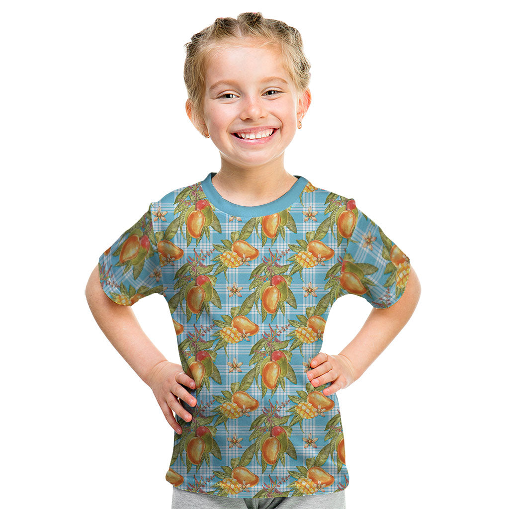 Vintage Hawaii Mango Kid T Shirt Blue Hawaiian Palaka