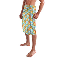 Vintage Hawaii Mango Lavalava Blue Hawaiian Palaka