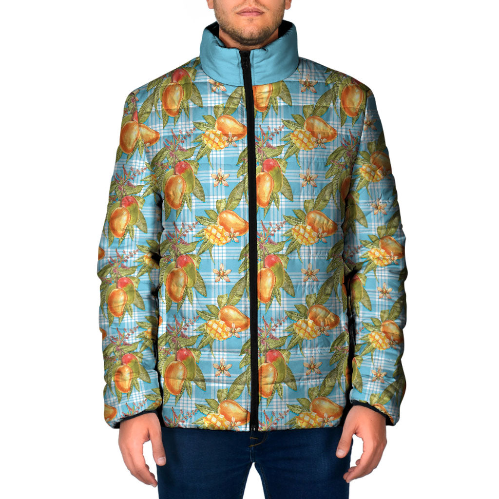 Vintage Hawaii Mango Padded Jacket Blue Hawaiian Palaka