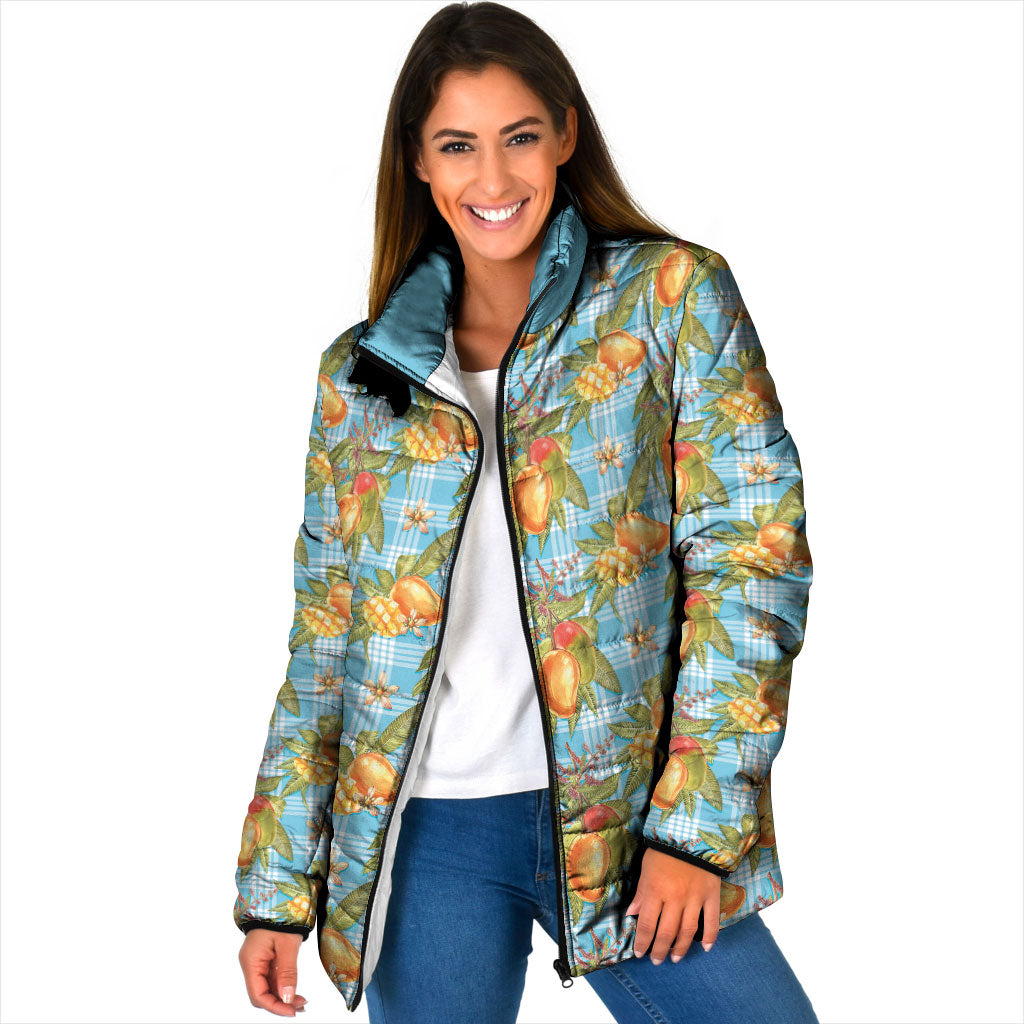 Vintage Hawaii Mango Padded Jacket Blue Hawaiian Palaka
