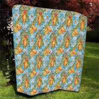 Vintage Hawaii Mango Quilt Blue Hawaiian Palaka