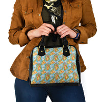 Vintage Hawaii Mango Shoulder Handbag Blue Hawaiian Palaka
