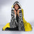 Happy Niue Constitution Day Hooded Blanket Niuean Crab Hiapo Pattern Yellow Version