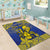 Niue The Rock Area Rug Niuean Crab Hiapo Pattern Blue Version