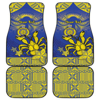 Niue The Rock Car Mats Niuean Crab Hiapo Pattern Blue Version