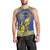 Personalised Niue The Rock Men Tank Top Niuean Crab Hiapo Pattern Blue Version