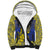 Personalised Niue The Rock Sherpa Hoodie Niuean Crab Hiapo Pattern Blue Version