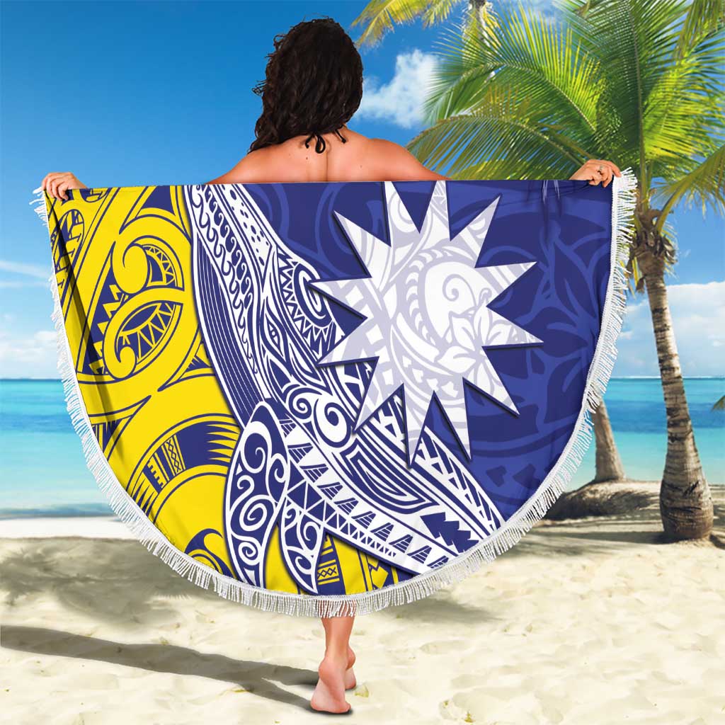 Nauru 92nd Anniversary Of Angam Beach Blanket Polynesian Whale Pattern