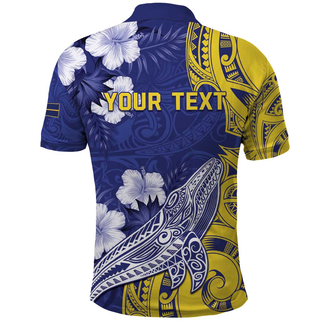 Personalised Nauru 92nd Anniversary Of Angam Polo Shirt Polynesian Whale Pattern
