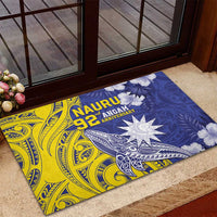Nauru 92nd Anniversary Of Angam Rubber Doormat Polynesian Whale Pattern