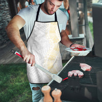 Niue White Sunday Apron Niuean Hiapo With Puakenikeni Lei LT05 - Polynesian Pride