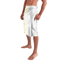 Niue White Sunday Lavalava Niuean Hiapo With Puakenikeni Lei LT05 - Polynesian Pride