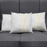 Niue White Sunday Pillow Cover Niuean Hiapo With Puakenikeni Lei LT05 - Polynesian Pride