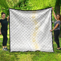 Niue White Sunday Quilt Niuean Hiapo With Puakenikeni Lei LT05 - Polynesian Pride