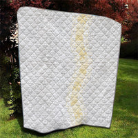 Niue White Sunday Quilt Niuean Hiapo With Puakenikeni Lei LT05 - Polynesian Pride