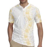 Niue White Sunday Rugby Jersey Niuean Hiapo With Puakenikeni Lei LT05 - Polynesian Pride
