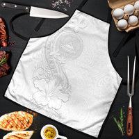 American Samoa White Sunday Apron Polynesian Pattern With Tropical Flowers LT05 White - Polynesian Pride