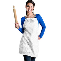 American Samoa White Sunday Apron Polynesian Pattern With Tropical Flowers LT05 - Polynesian Pride