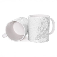 American Samoa White Sunday Ceramic Mug Polynesian Pattern With Tropical Flowers LT05 - Polynesian Pride