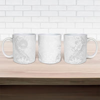 American Samoa White Sunday Ceramic Mug Polynesian Pattern With Tropical Flowers LT05 - Polynesian Pride