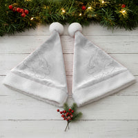 American Samoa White Sunday Christmas Santa Hat Polynesian Pattern With Tropical Flowers