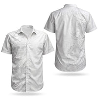 American Samoa White Sunday Couples Matching Off Shoulder Maxi Dress and Hawaiian Shirt Polynesian Pattern With Tropical Flowers LT05 - Polynesian Pride