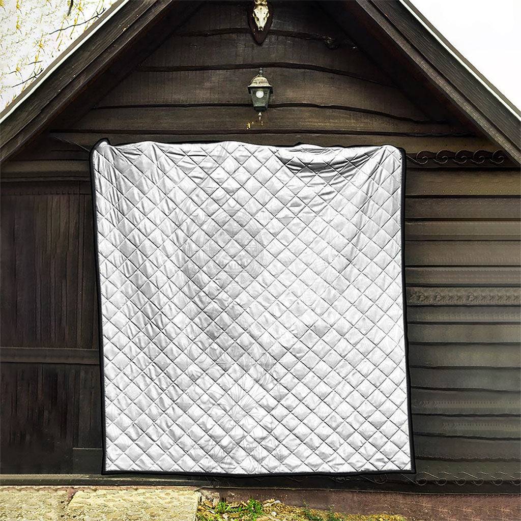 American Samoa White Sunday Quilt Polynesian Pattern With Tropical Flowers