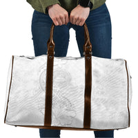 American Samoa White Sunday Travel Bag Polynesian Pattern With Tropical Flowers LT05 White - Polynesian Pride