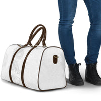 American Samoa White Sunday Travel Bag Polynesian Pattern With Tropical Flowers LT05 - Polynesian Pride