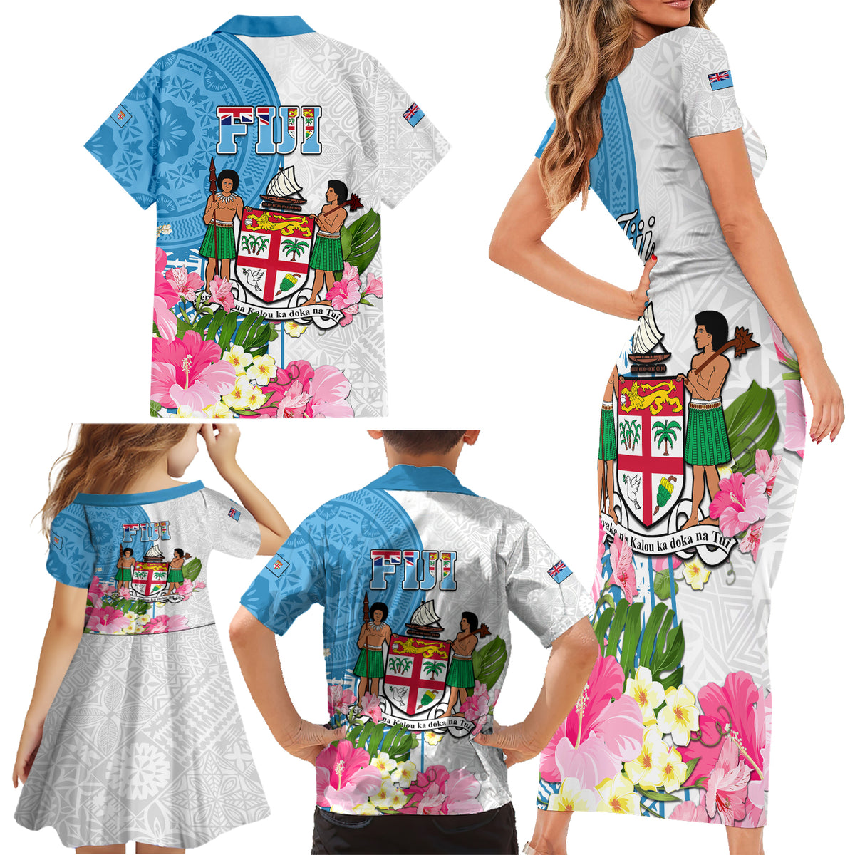 fiji-day-family-matching-short-sleeve-bodycon-dress-and-hawaiian-shirt-tanoa-hibiscus-fijian-tapa-masi-pattern
