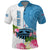 Fiji Day Polo Shirt Tanoa Hibiscus Fijian Tapa Masi Pattern LT05 White - Polynesian Pride