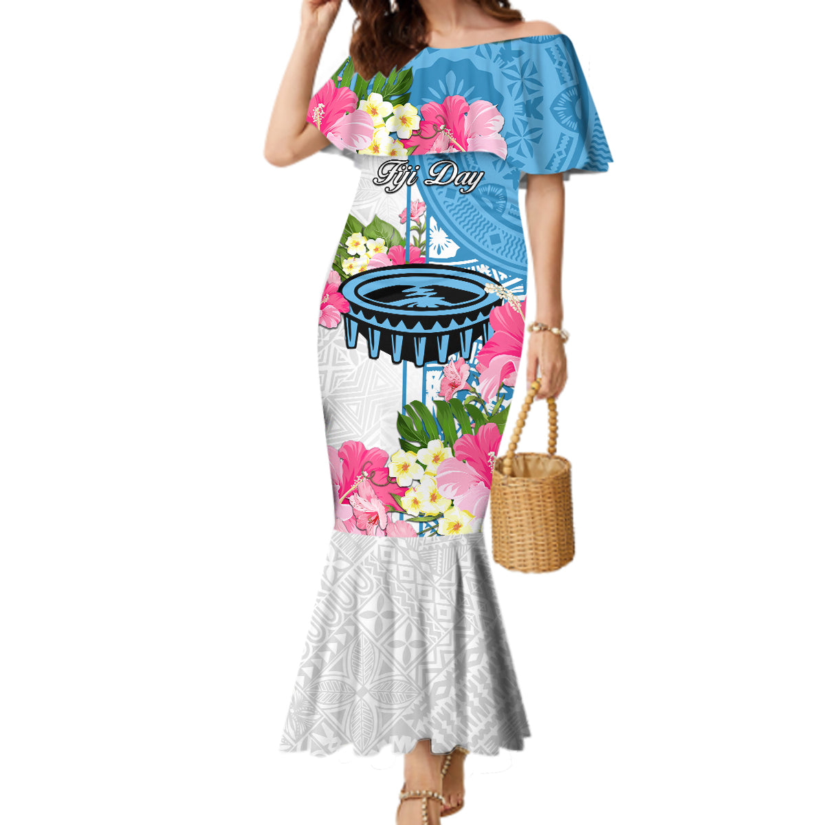 personalized-fiji-day-mermaid-dress-tanoa-hibiscus-fijian-tapa-masi-pattern