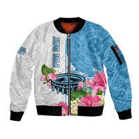 personalized-fiji-day-sleeve-zip-bomber-jacket-tanoa-hibiscus-fijian-tapa-masi-pattern