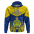 Niue Constitution Day Hoodie Coat Of Arms Niuean Hiapo Pattern LT05 Yellow - Polynesian Pride