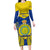 niue-constitution-day-long-sleeve-bodycon-dress-coat-of-arms-niuean-hiapo-pattern